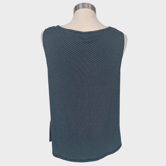 Banana Republic Factory Medium Sleeveless Drape Neck Top Polyester Black Gray - Picture 5 of 7